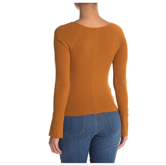 FREE PEOPLE BOHO TOP LACE TRIM PULLOVER TEE A3C - Picture 6 of 10